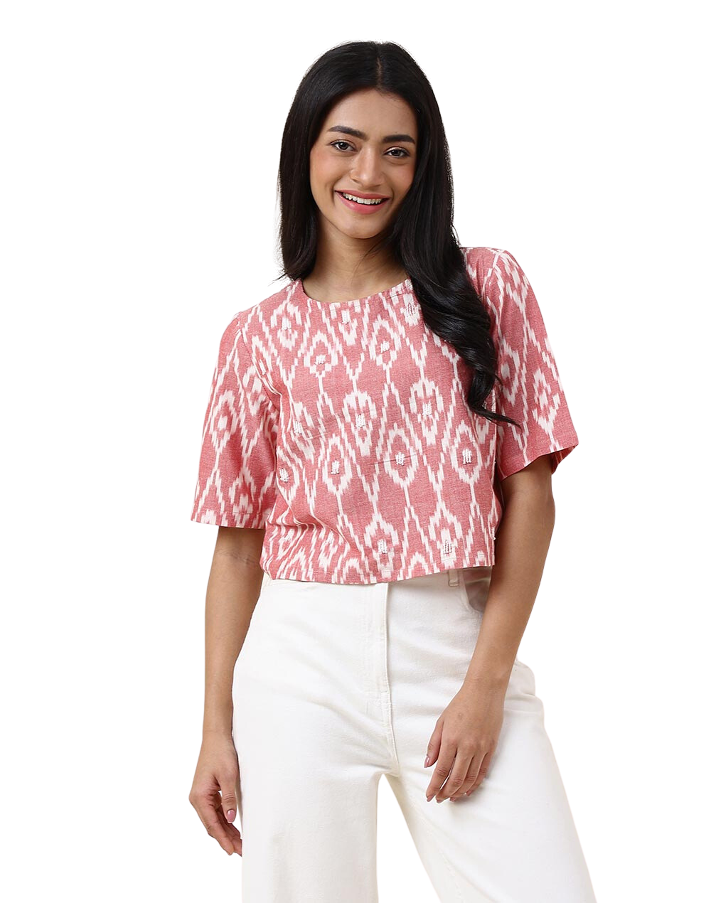 Blus Ikat. Rosa