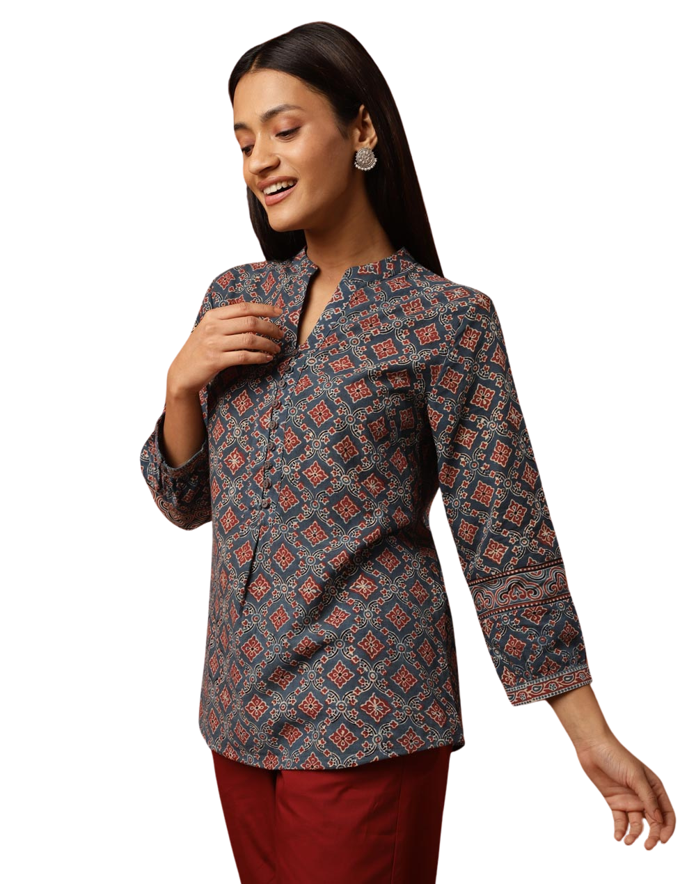 Blusa Ajrakh azul