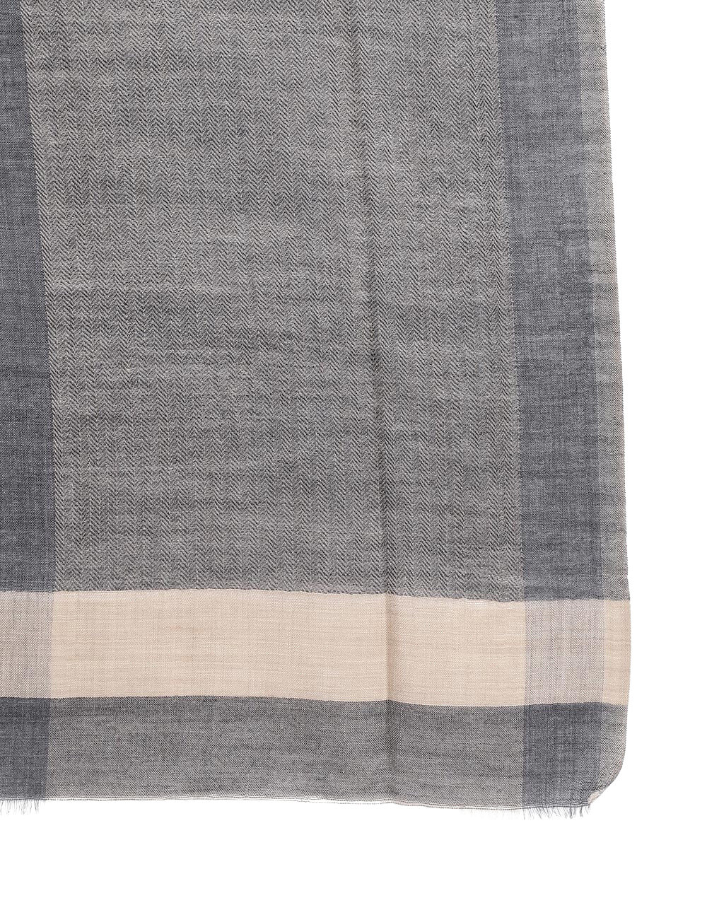 Bufanda de lana. Beige con negro