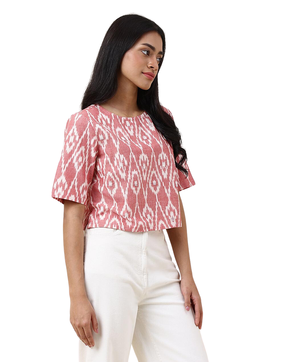 Blus Ikat. Rosa