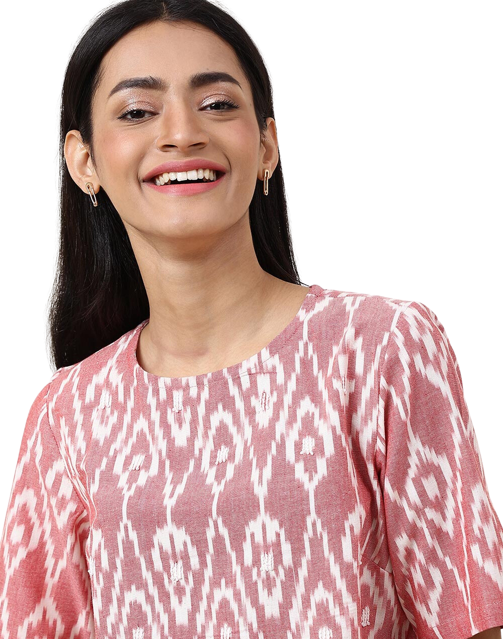 Blus Ikat. Rosa