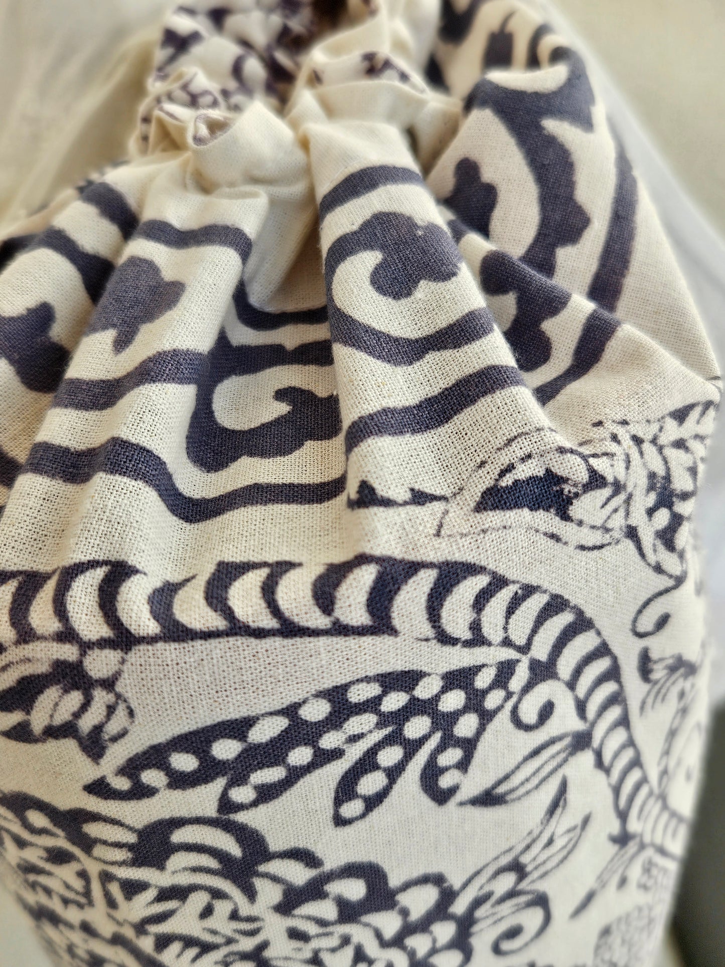 Funda para tapete de yoga. Estampado a mano