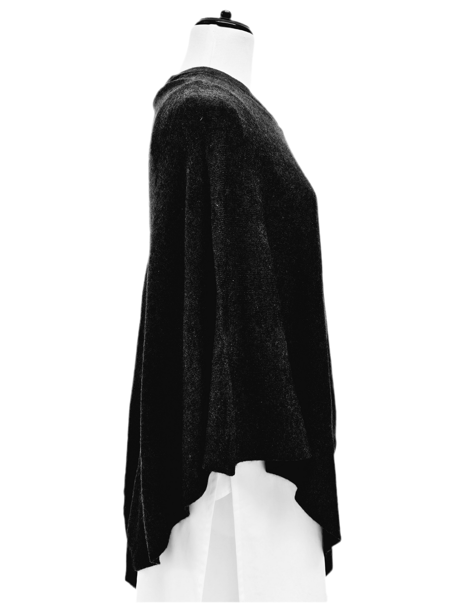 Poncho de lana. Gris obscuro