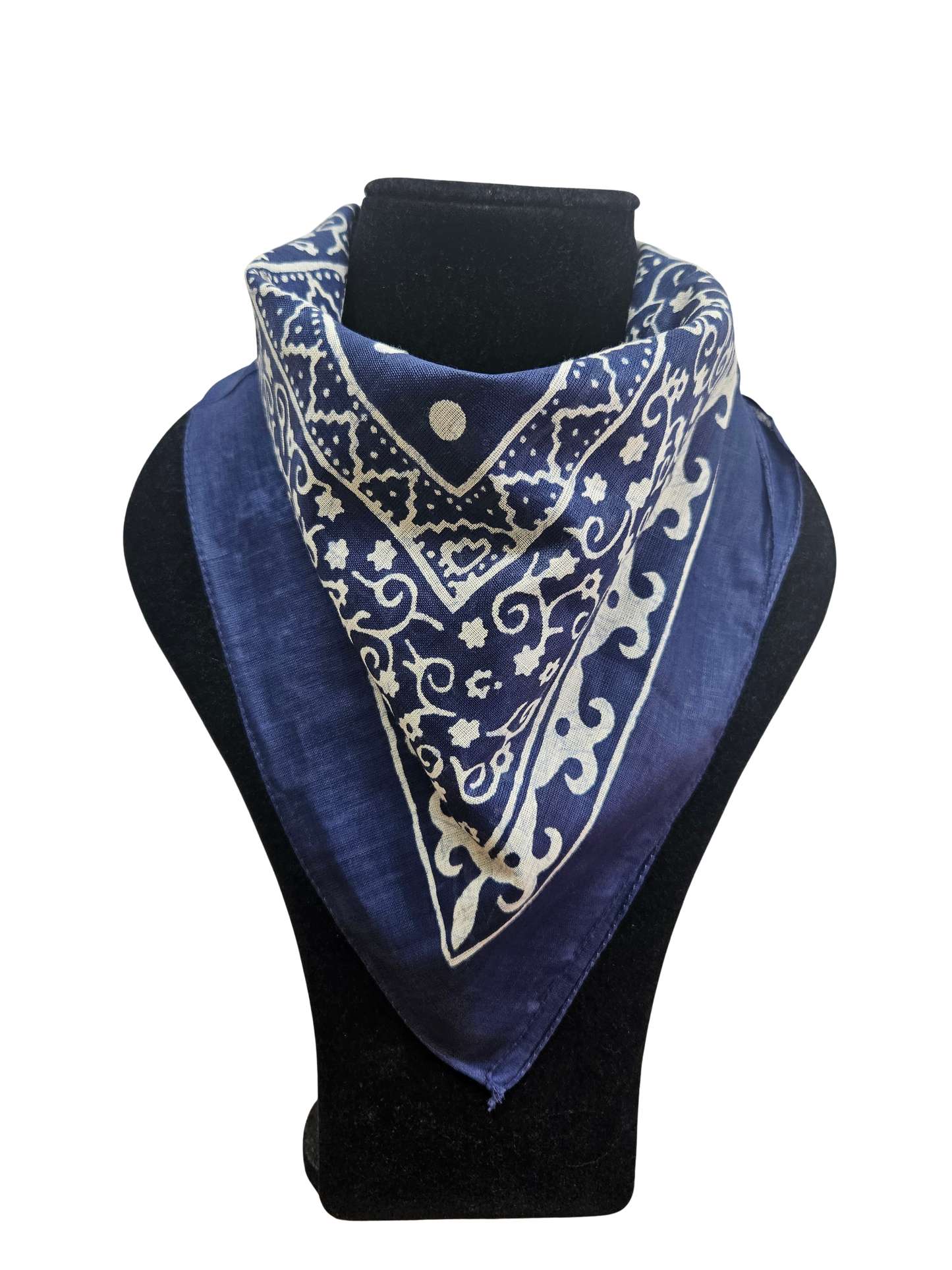 Bandana / Paliacate 100% algodón de la India. Azul marino