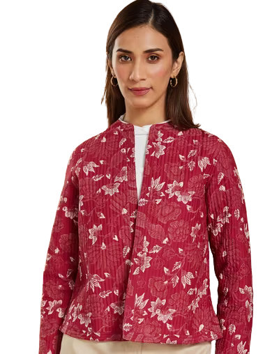 Saco de algodón/rayón estampado a mano. Vino PREVENTA