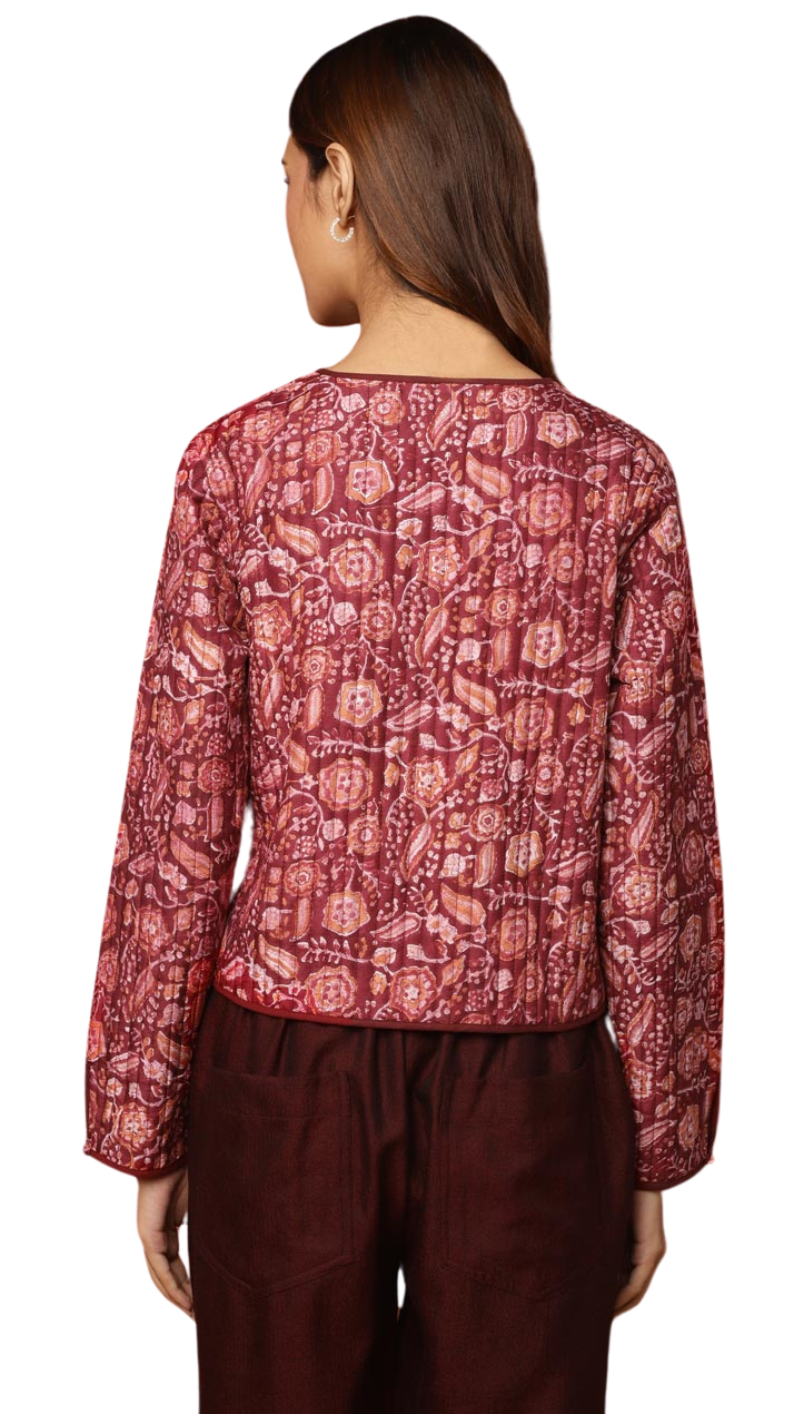 Saco de algodón estampado a mano. Vino