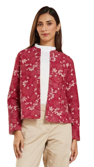 Saco de algodón/rayón estampado a mano. Vino PREVENTA