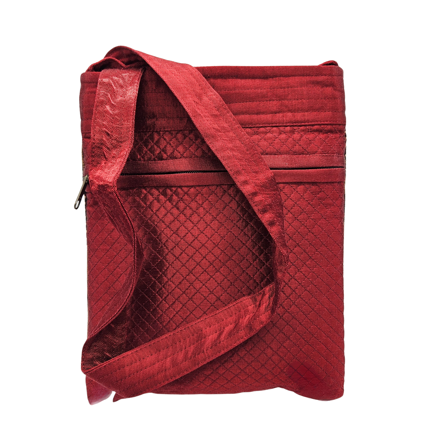 Bolso de mano bordado Bherni Kutch Rojo