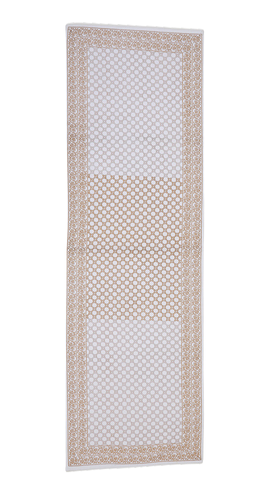 Camino de mesa estampado a mano. Dhaani Devaj