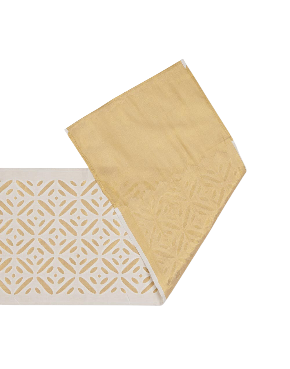 Camino de mesa calado dorado. Tissue dorado