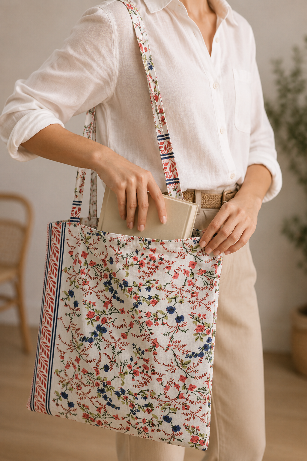 Bolsa Tote. Morral. Bikaner Flower