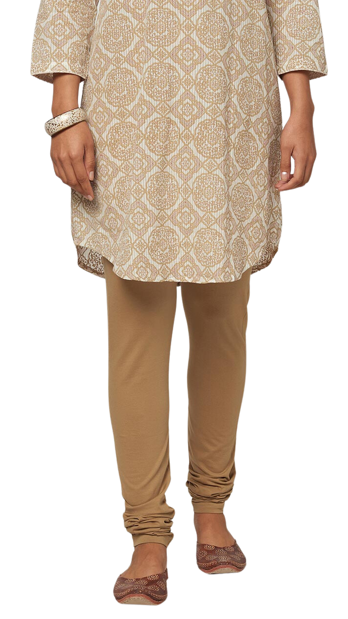 Pantalón churidar. Beige