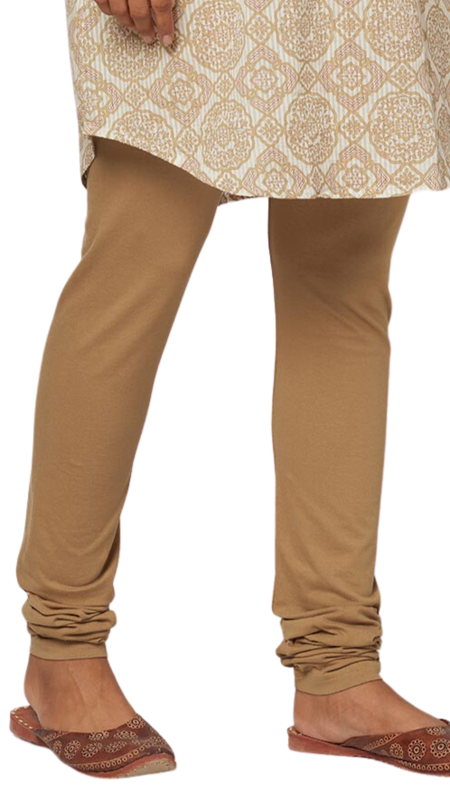 Pantalón churidar. Beige