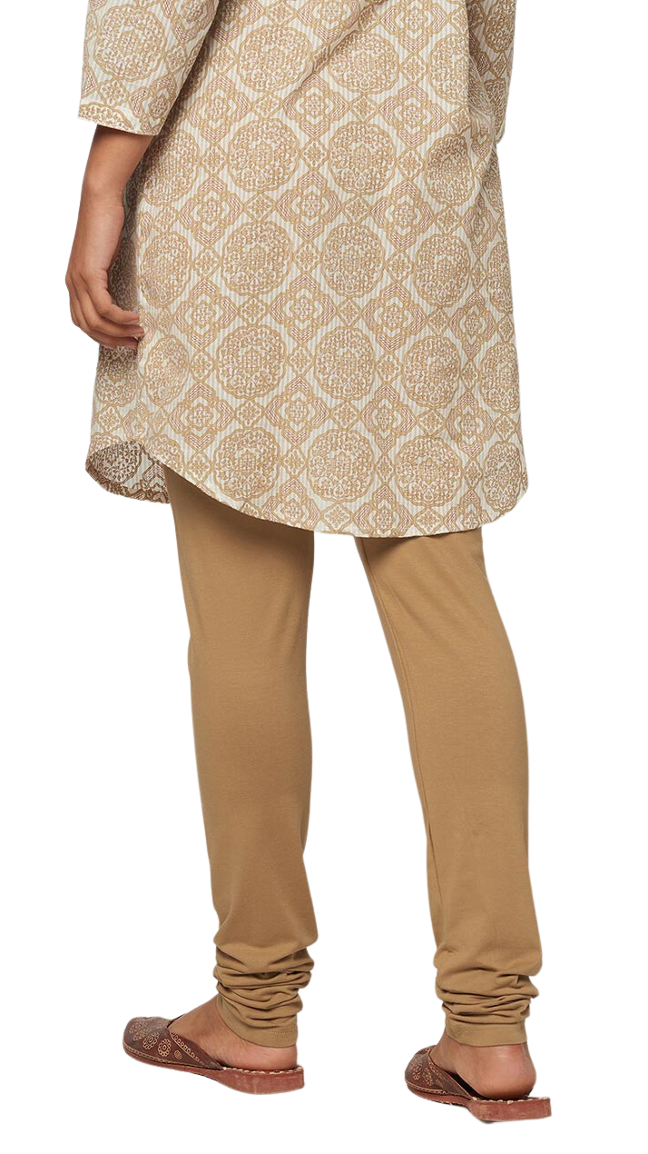 Pantalón churidar. Beige