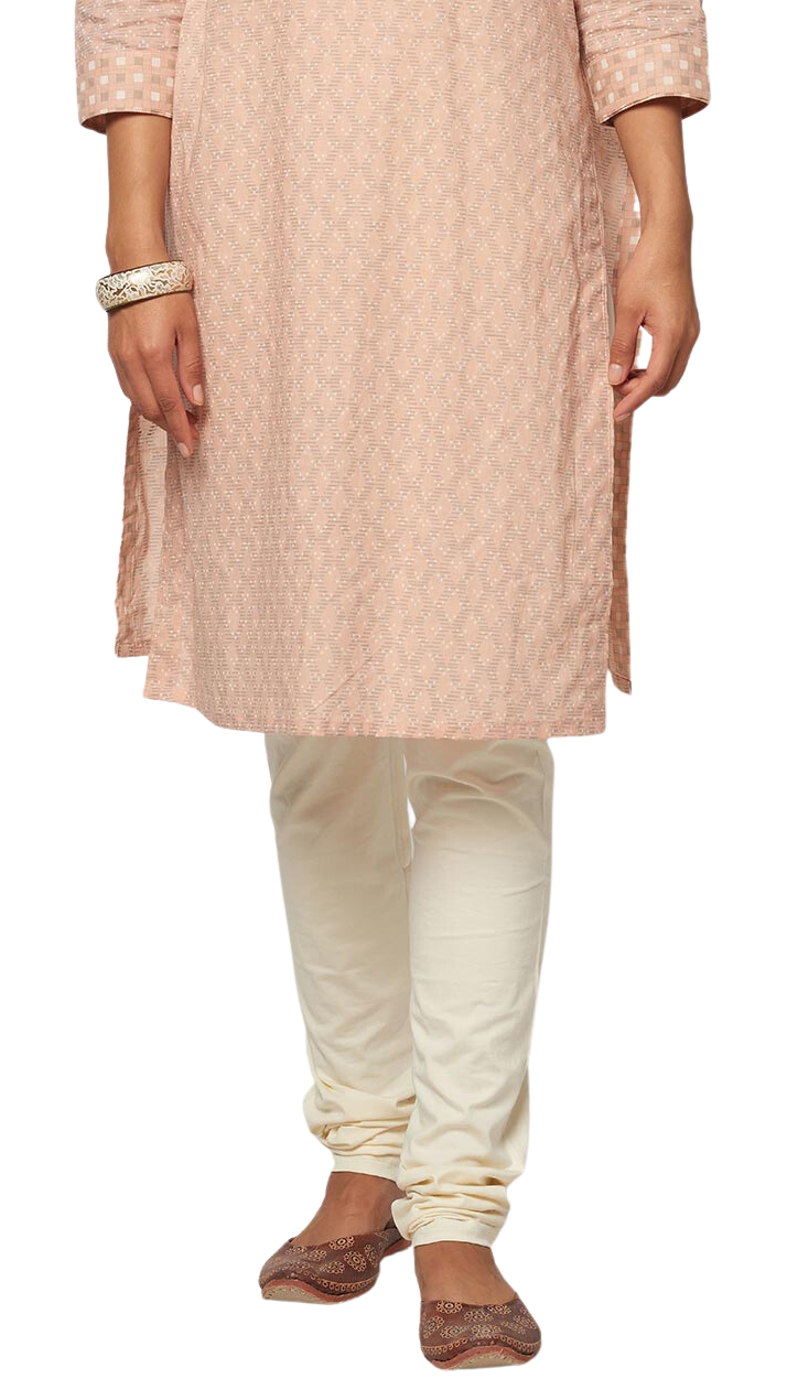 Pantalón churidar. Crema