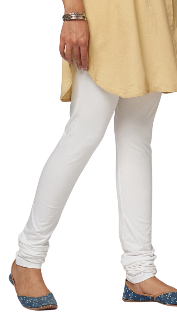 Pantalón churidar. Blanco