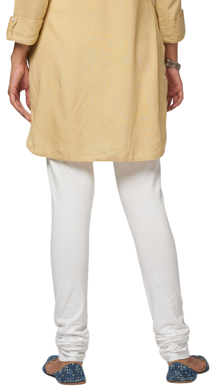 Pantalón churidar. Blanco