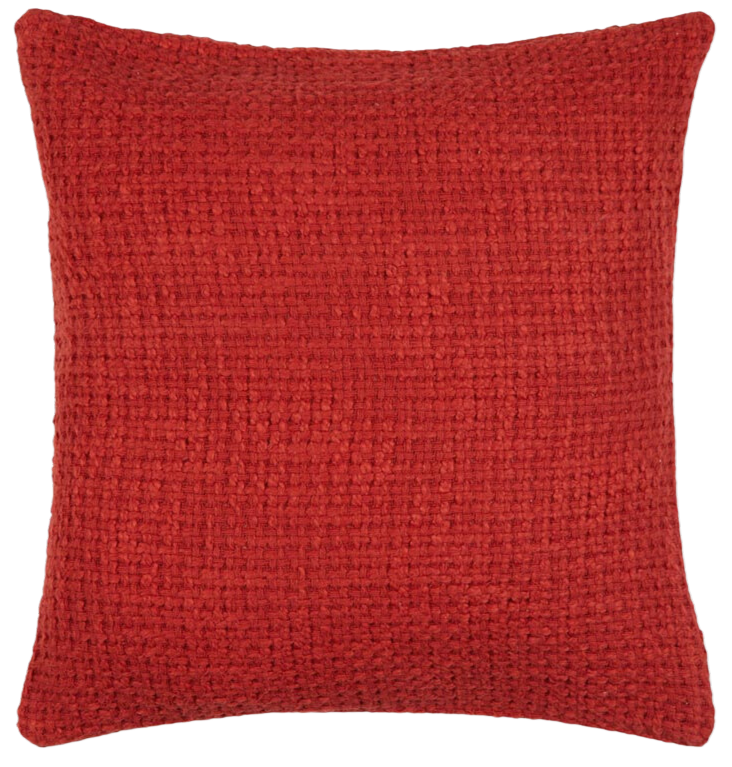 Funda de cojín tejida en telar. Abhina rojo 40x40