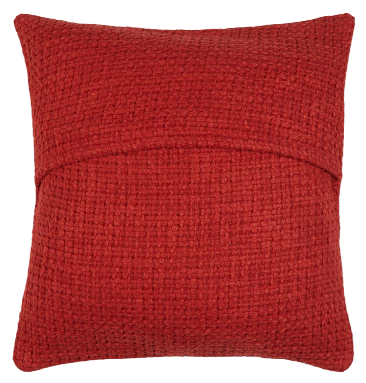 Funda de cojín tejida en telar. Abhina rojo 40x40