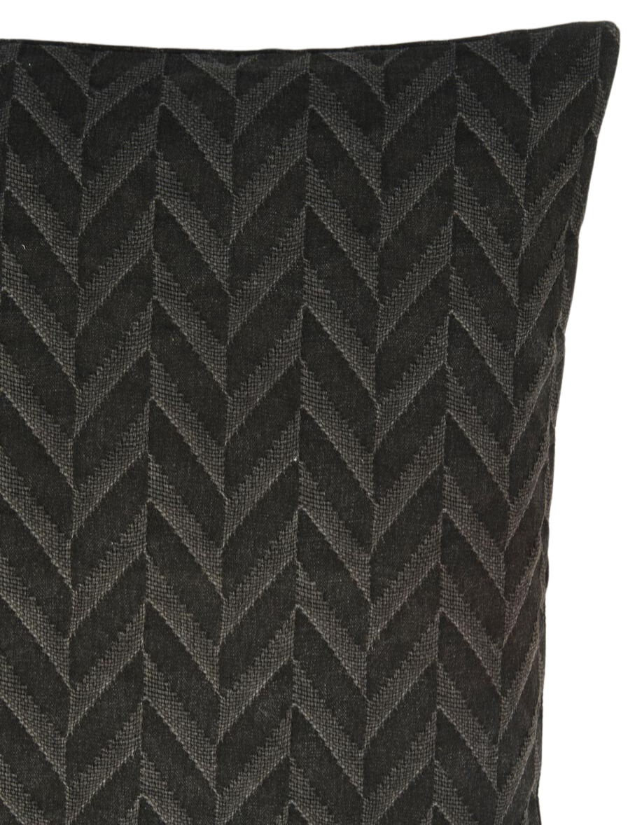 Funda de cojín tejida en telar. Amrav gris 40x40