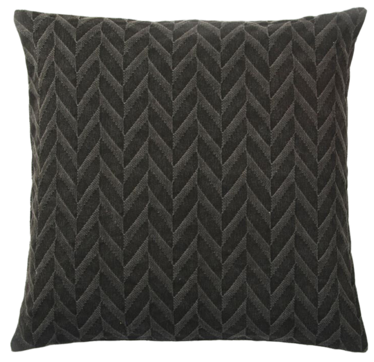 Funda de cojín tejida en telar. Amrav gris 40x40