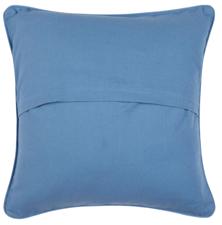 Funda de cojín de seda. Maanika azul 40x40