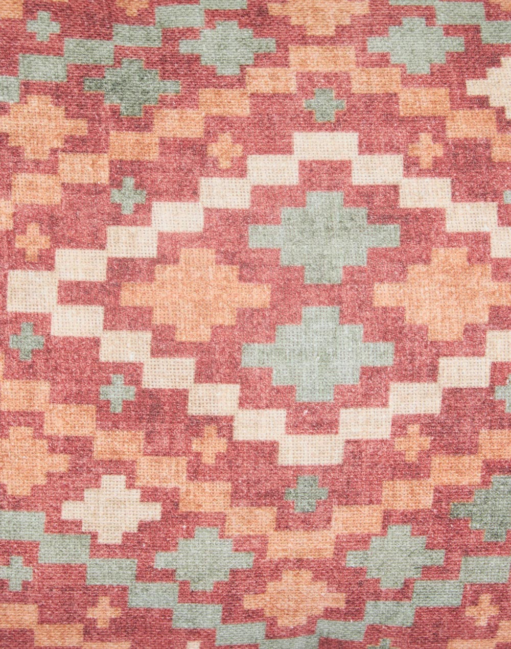 Funda de cojín de algodón estampada. Farhan Terracotta 30x50