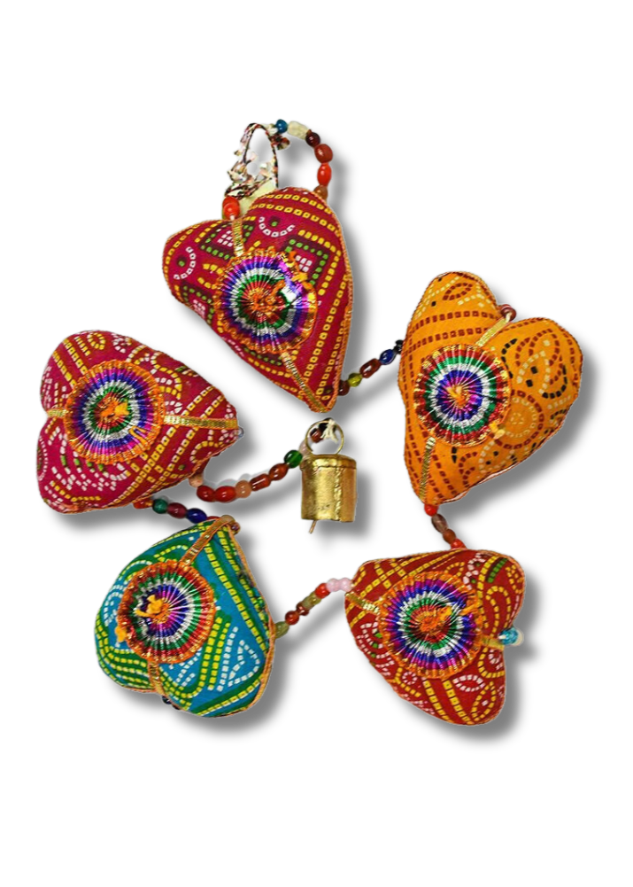 Colgante de corazones