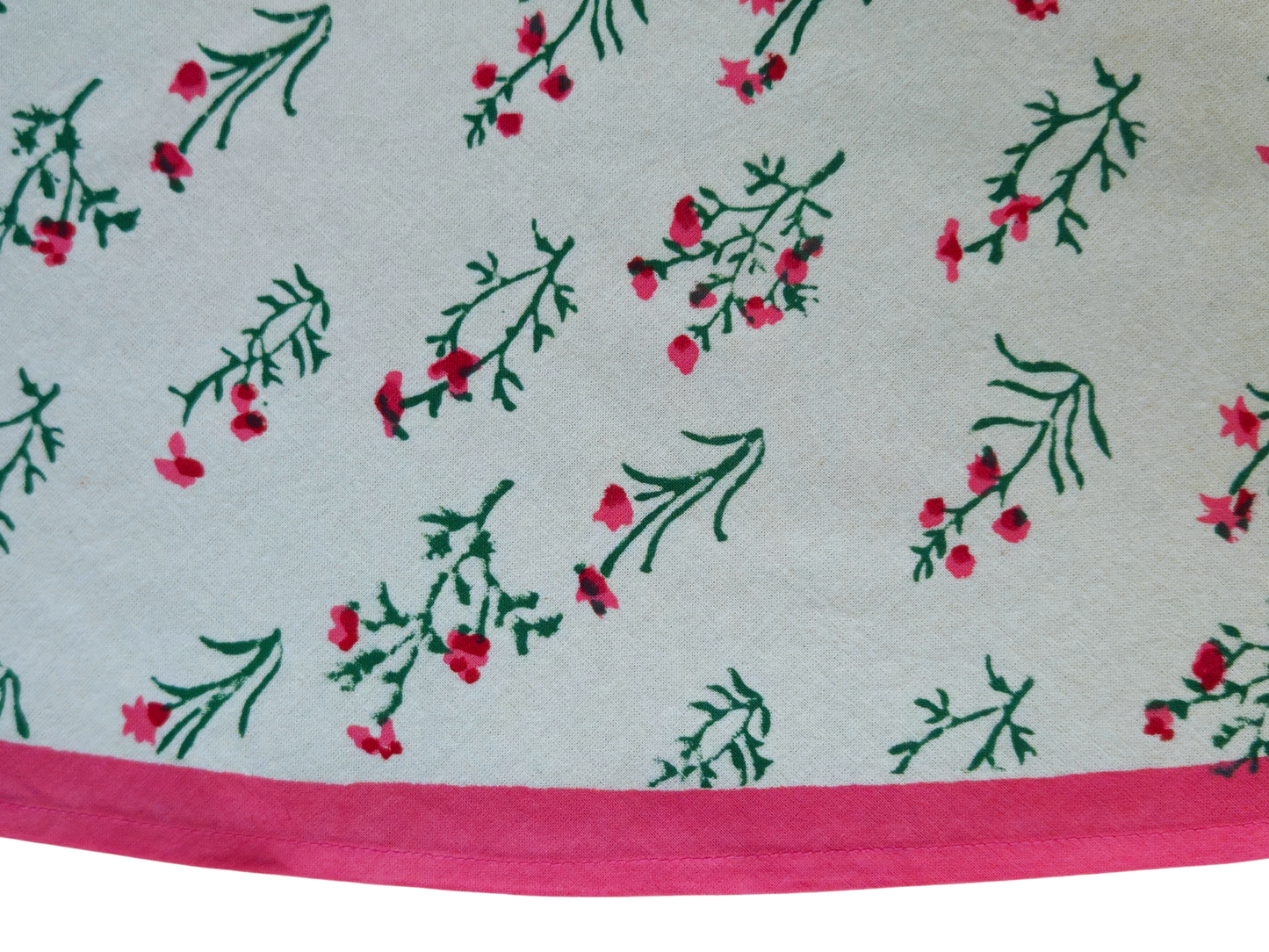 Mantel redondo estampado a mano. Botanical flower. Nuevo
