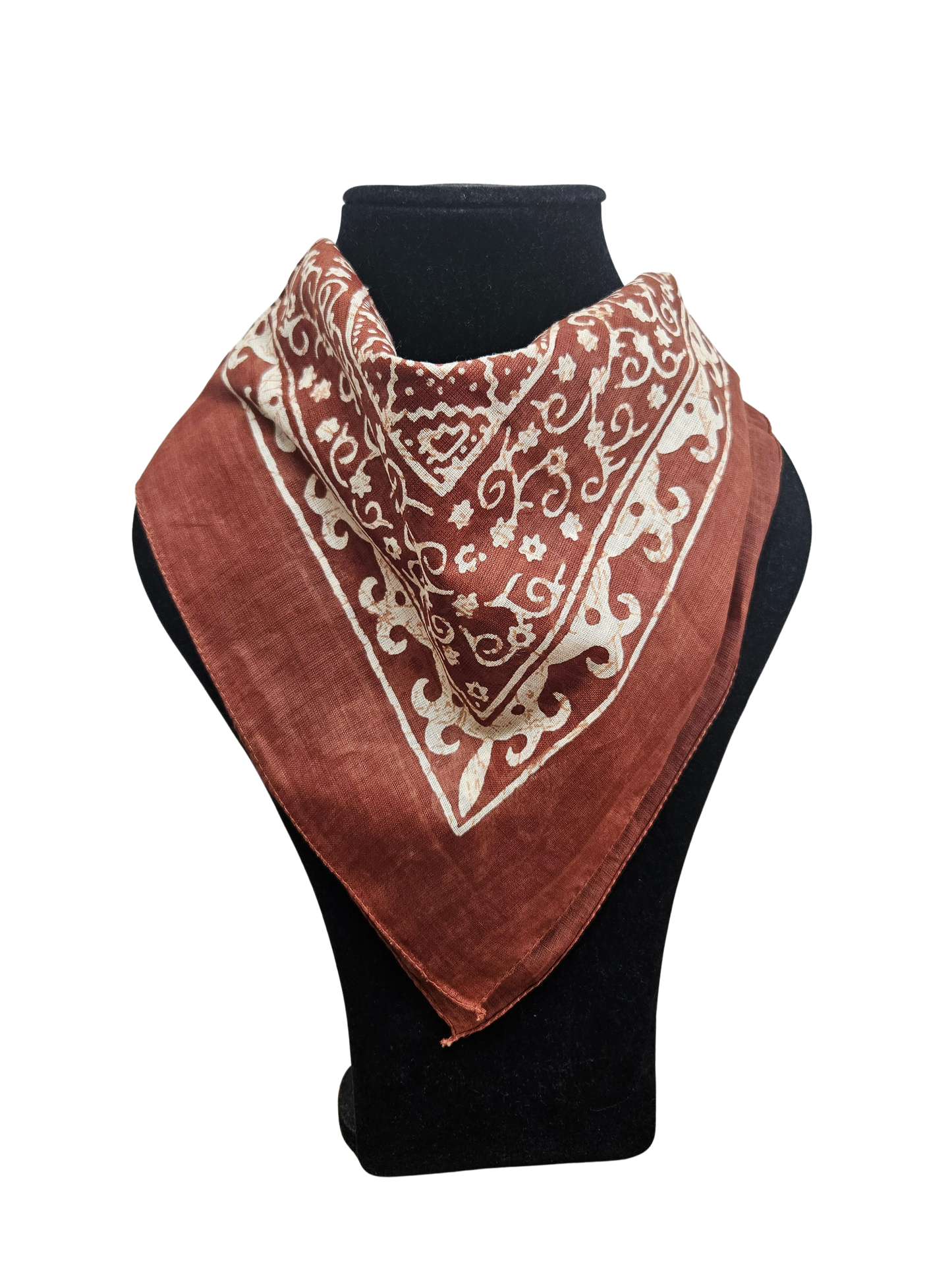 Bandana / Paliacate 100% algodón de la India. Café