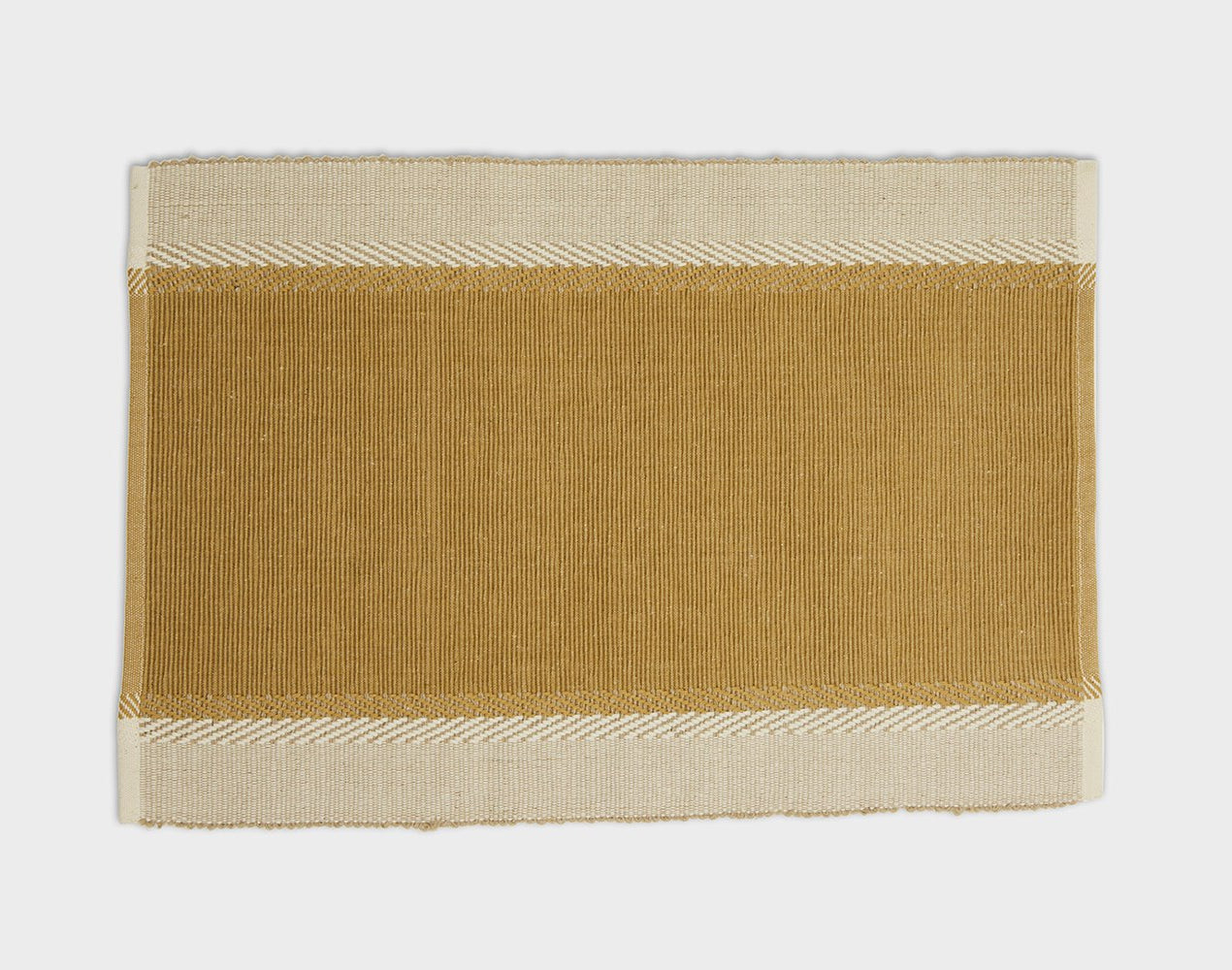 Mantel individual tejido en algodón. Zeeya ocre (set 6)