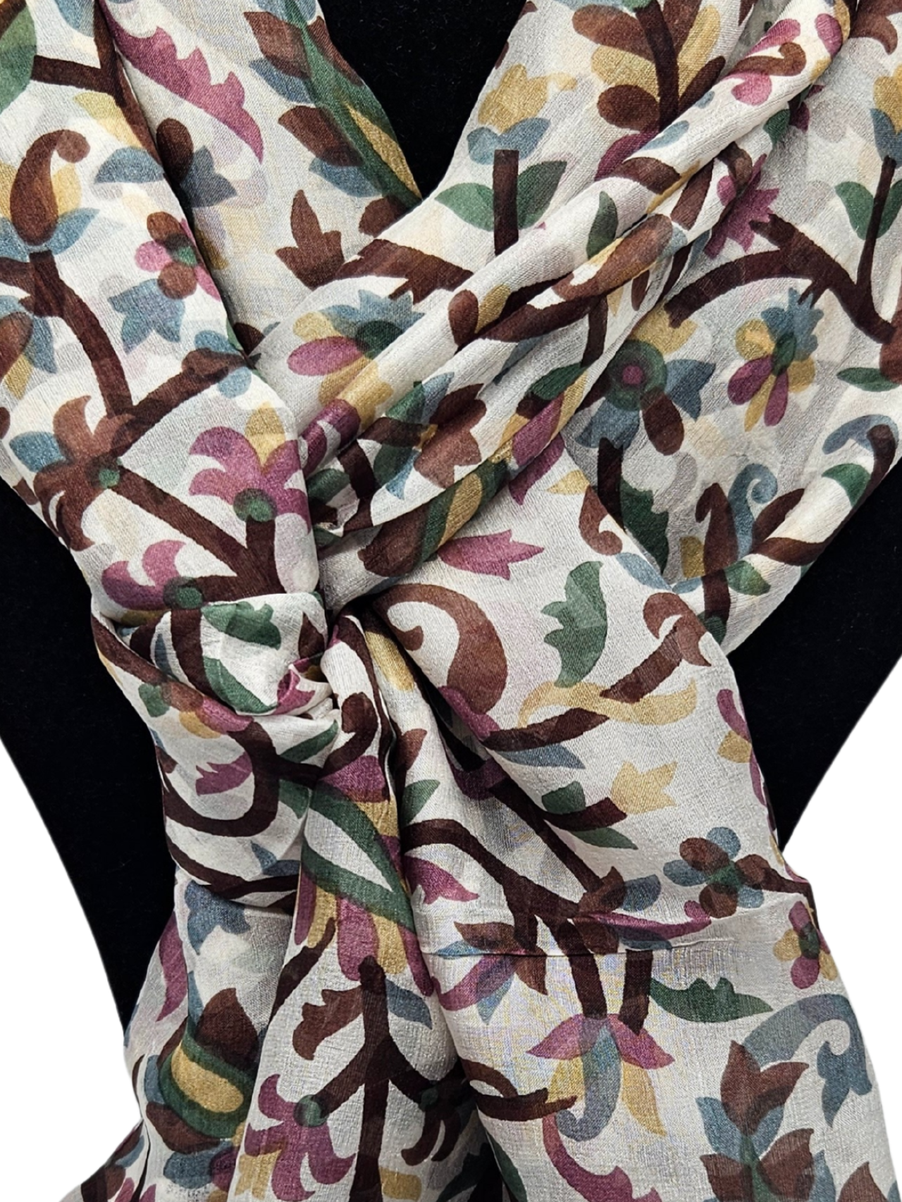 Mascada de seda estampada. Khani grande otoño