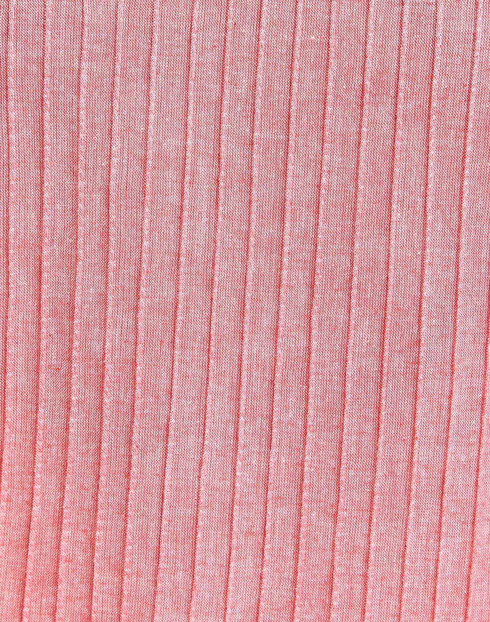 Kurta larga con pliegues. Rosa