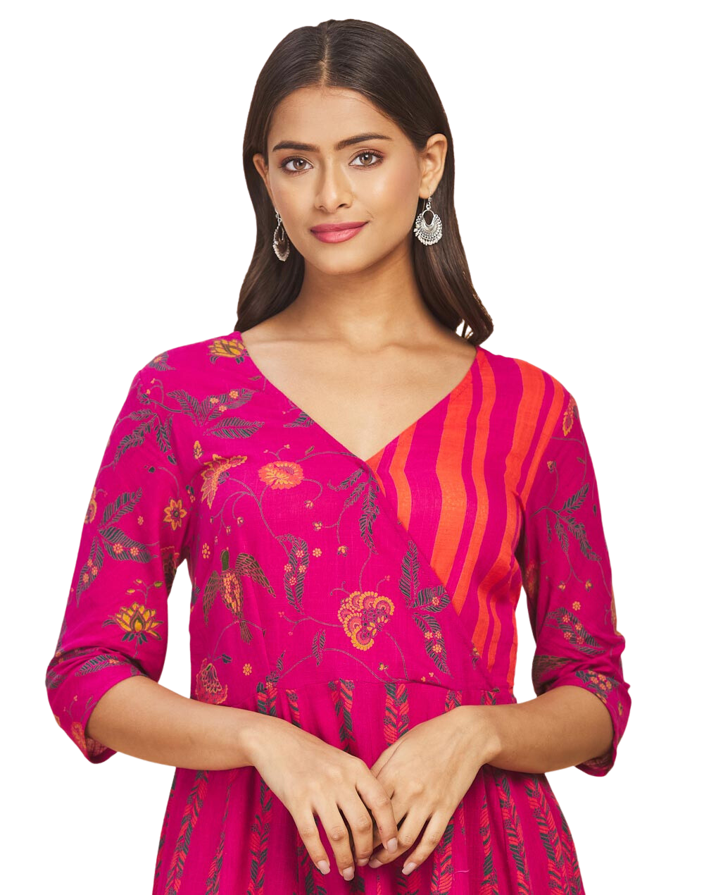 Vestido estampado Magenta