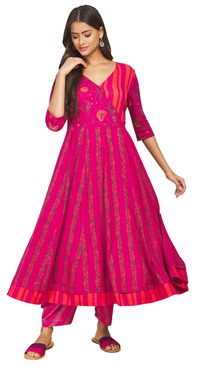Vestido estampado Magenta