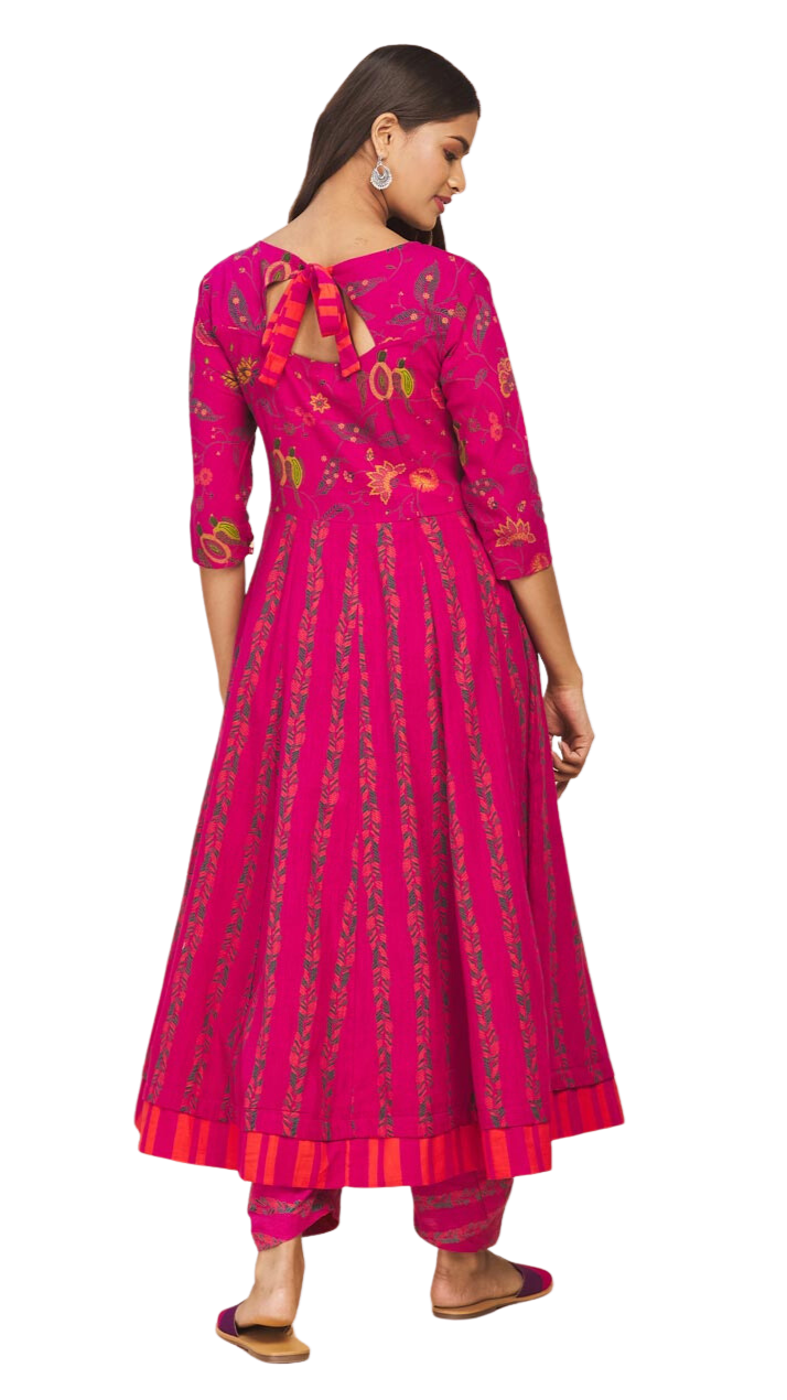 Vestido estampado Magenta