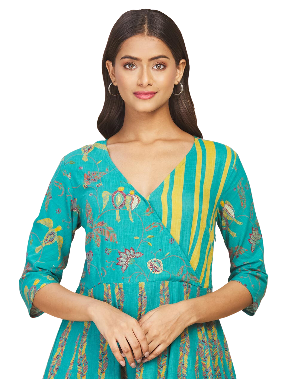 Vestido estampado Turquesa