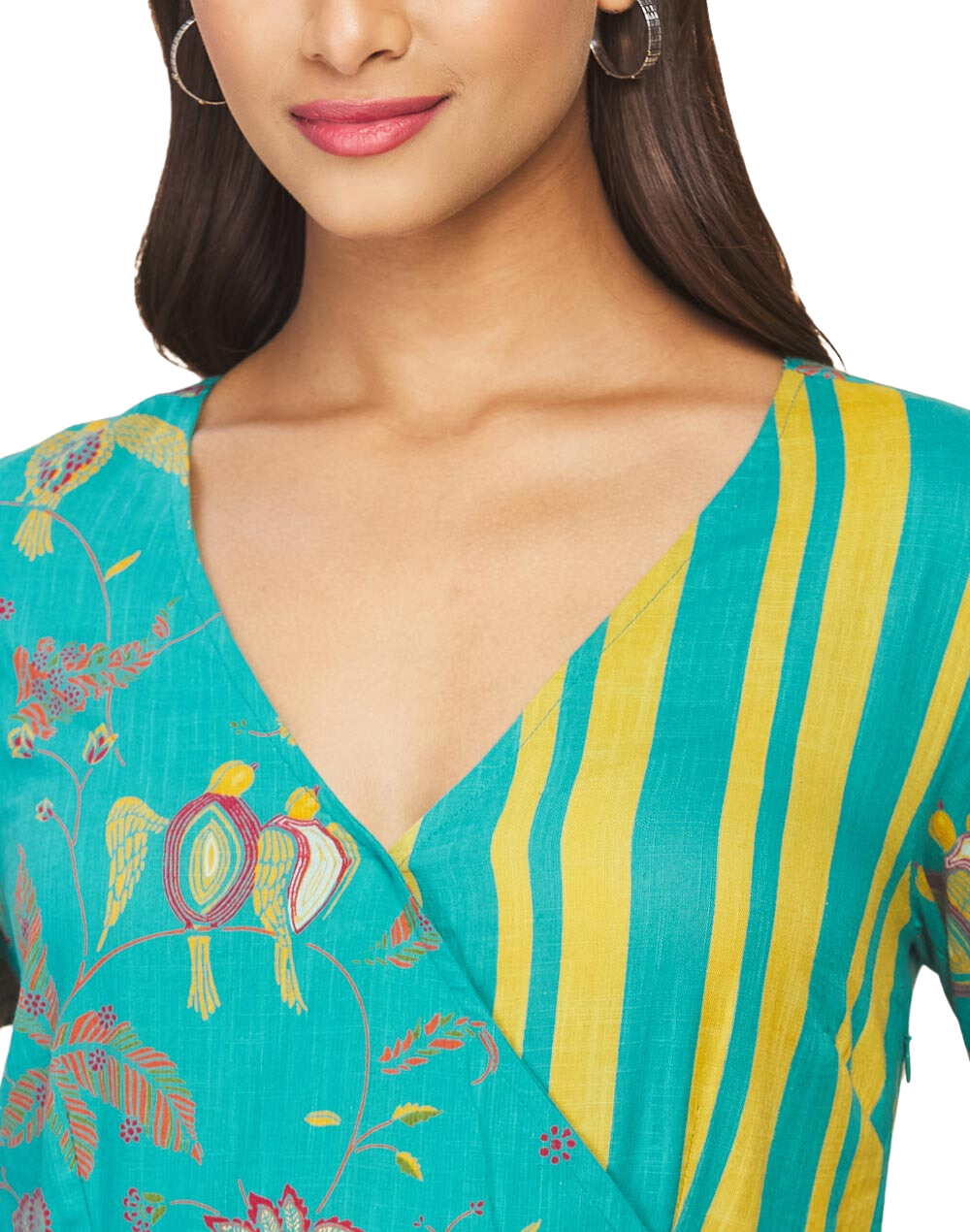 Vestido estampado Turquesa