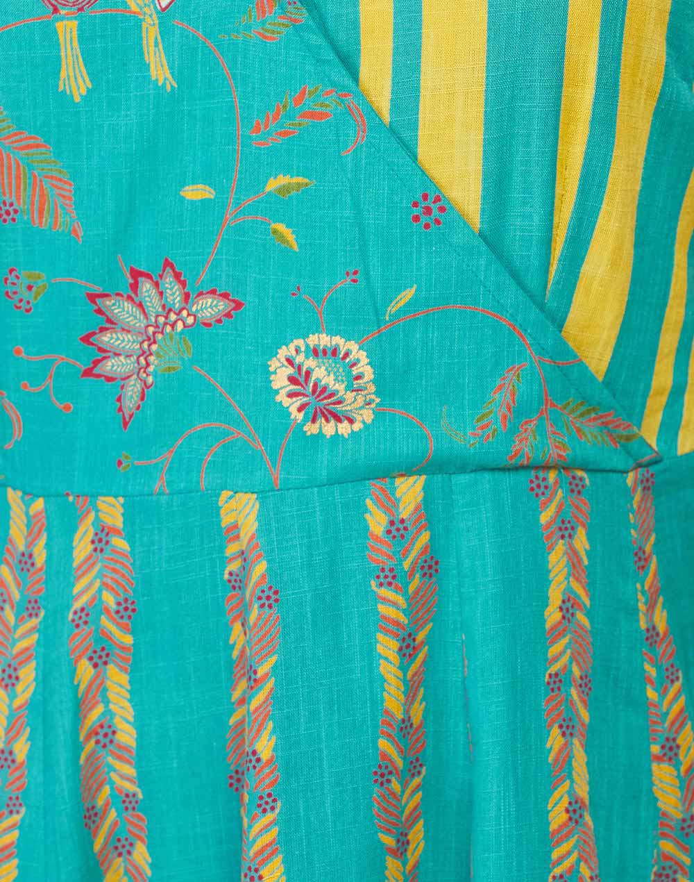 Vestido estampado Turquesa