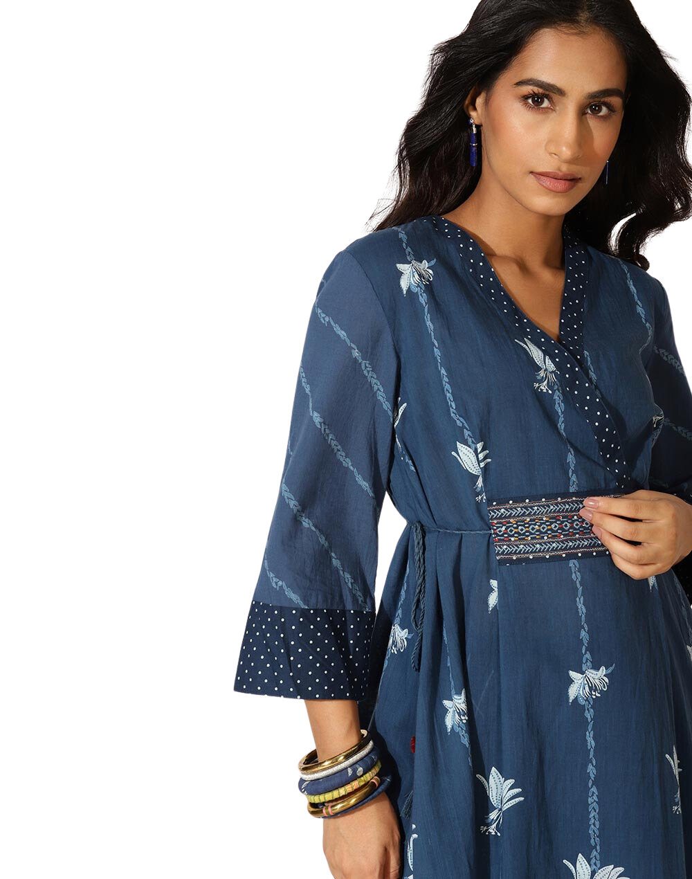 Set de kurta con pantalón. Índigo