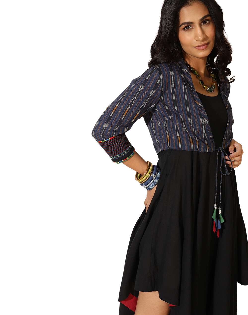 Set de vestido y saco. Índigo