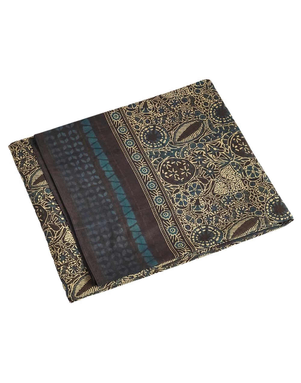 Mantel rectangular 100% algodón estampado a mano. Saeesha