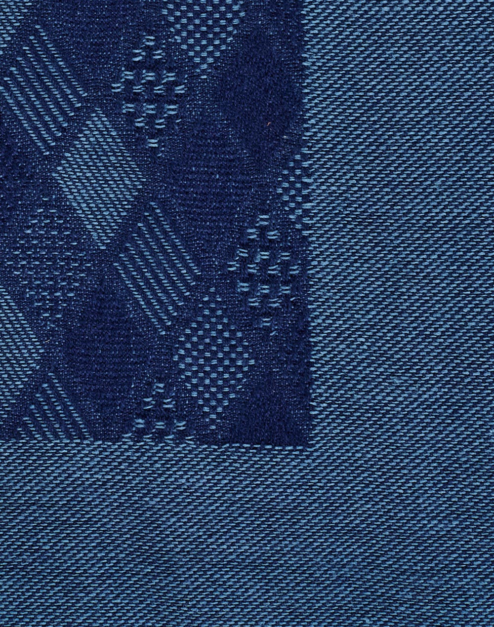 Mantel rectangular 100% algodón tejido en telar. Akira índigo