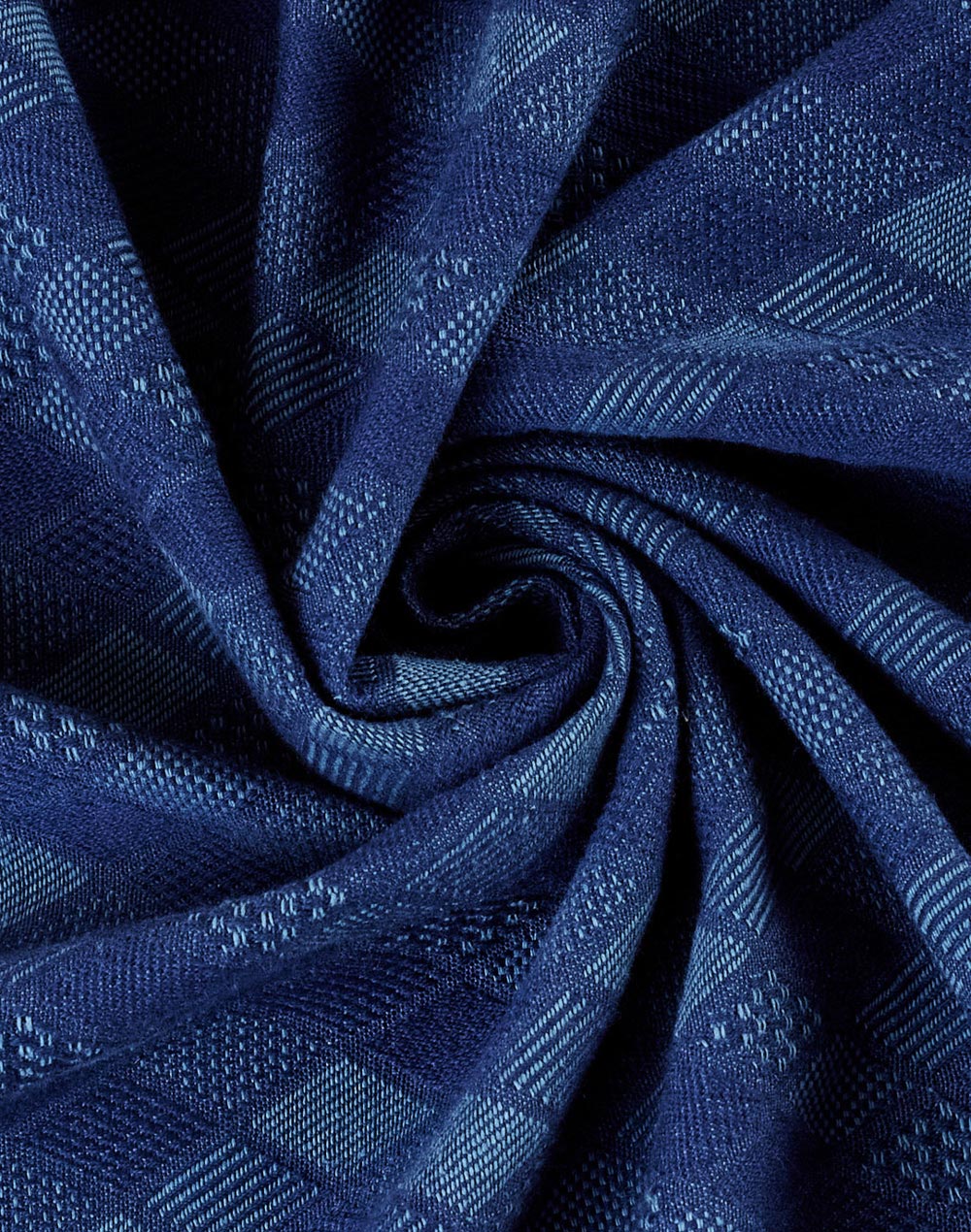 Mantel rectangular 100% algodón tejido en telar. Akira índigo