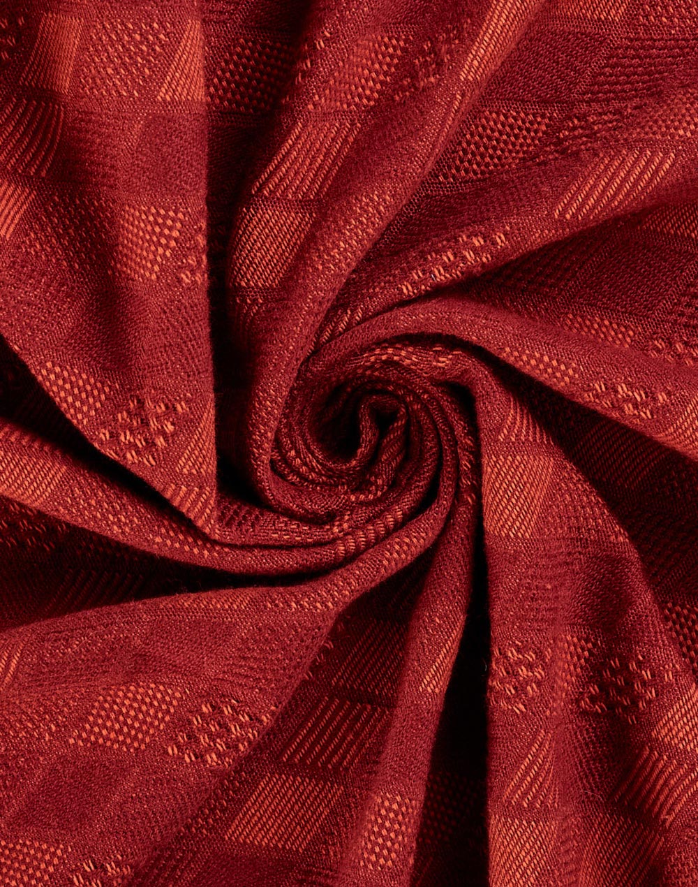 Mantel rectangular 100% algodón tejido en telar. Akira rojo