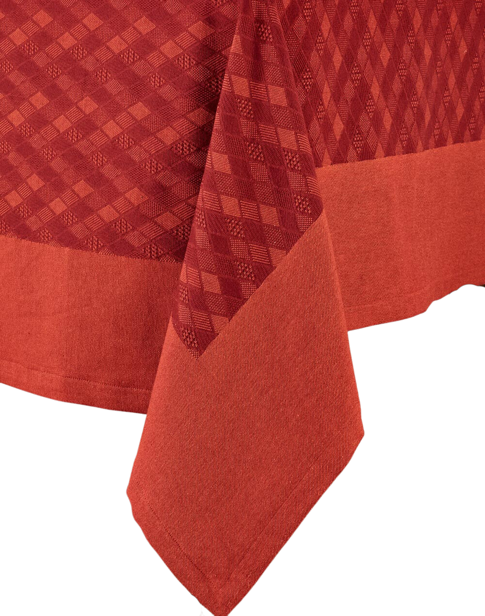 Mantel rectangular 100% algodón tejido en telar. Akira rojo