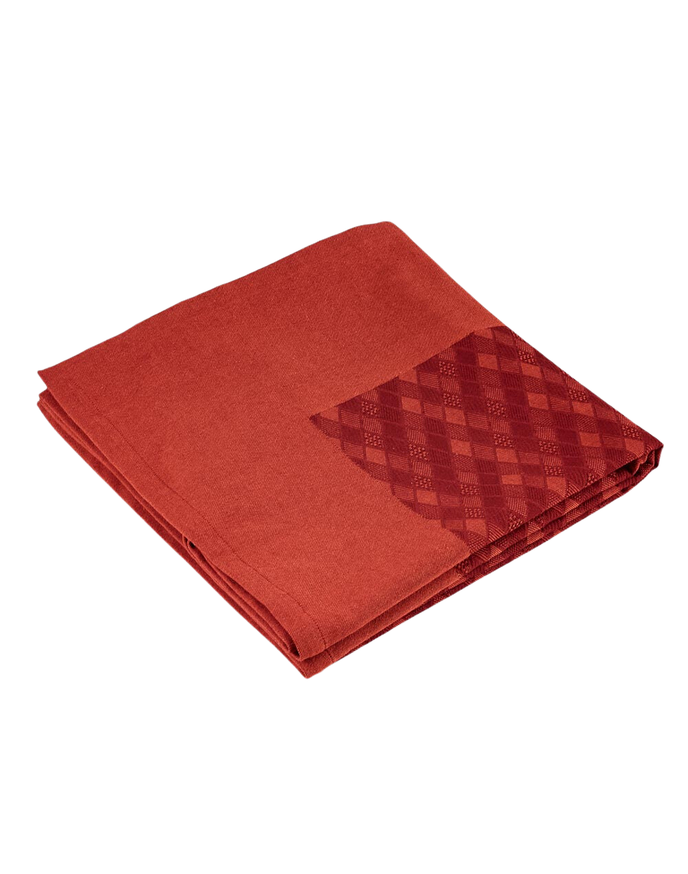 Mantel rectangular 100% algodón tejido en telar. Akira rojo