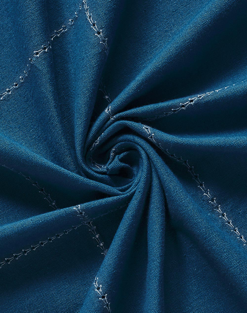 Mantel rectangular 100% algodón tejido en telar. Aakarik azul