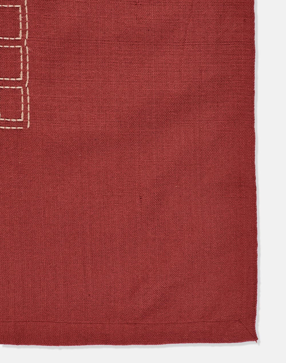 Mantel rectangular 100% algodón tejido en telar. Drithi óxido