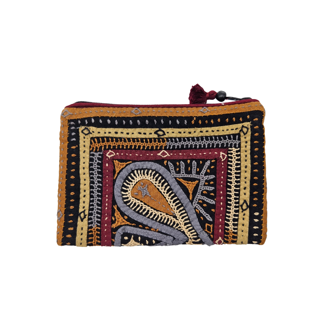 Monedero bordado hindú QATAB Kutch 7